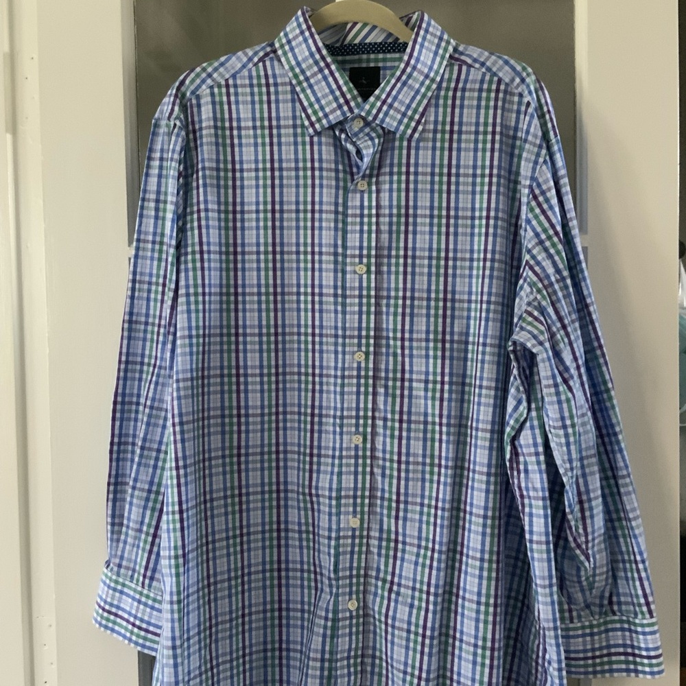 Men's Blue Plaid Shirt